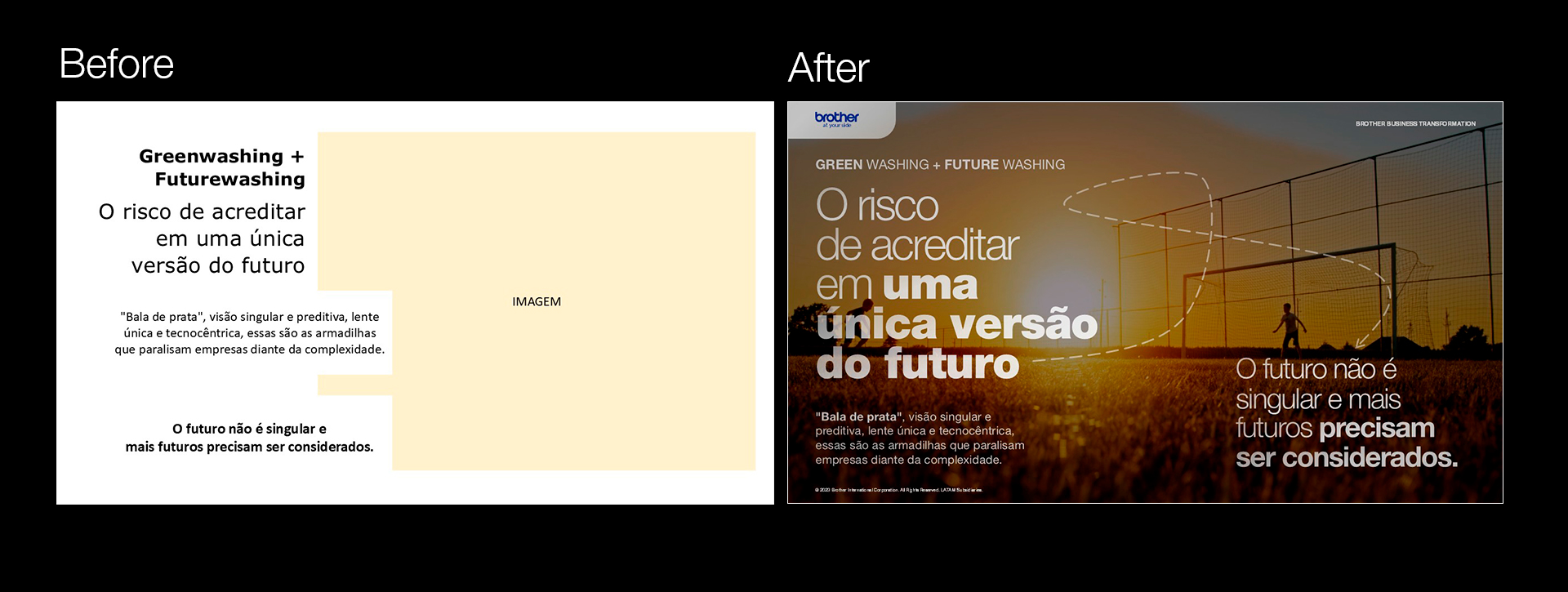 Brother - Business Transformation, before and after