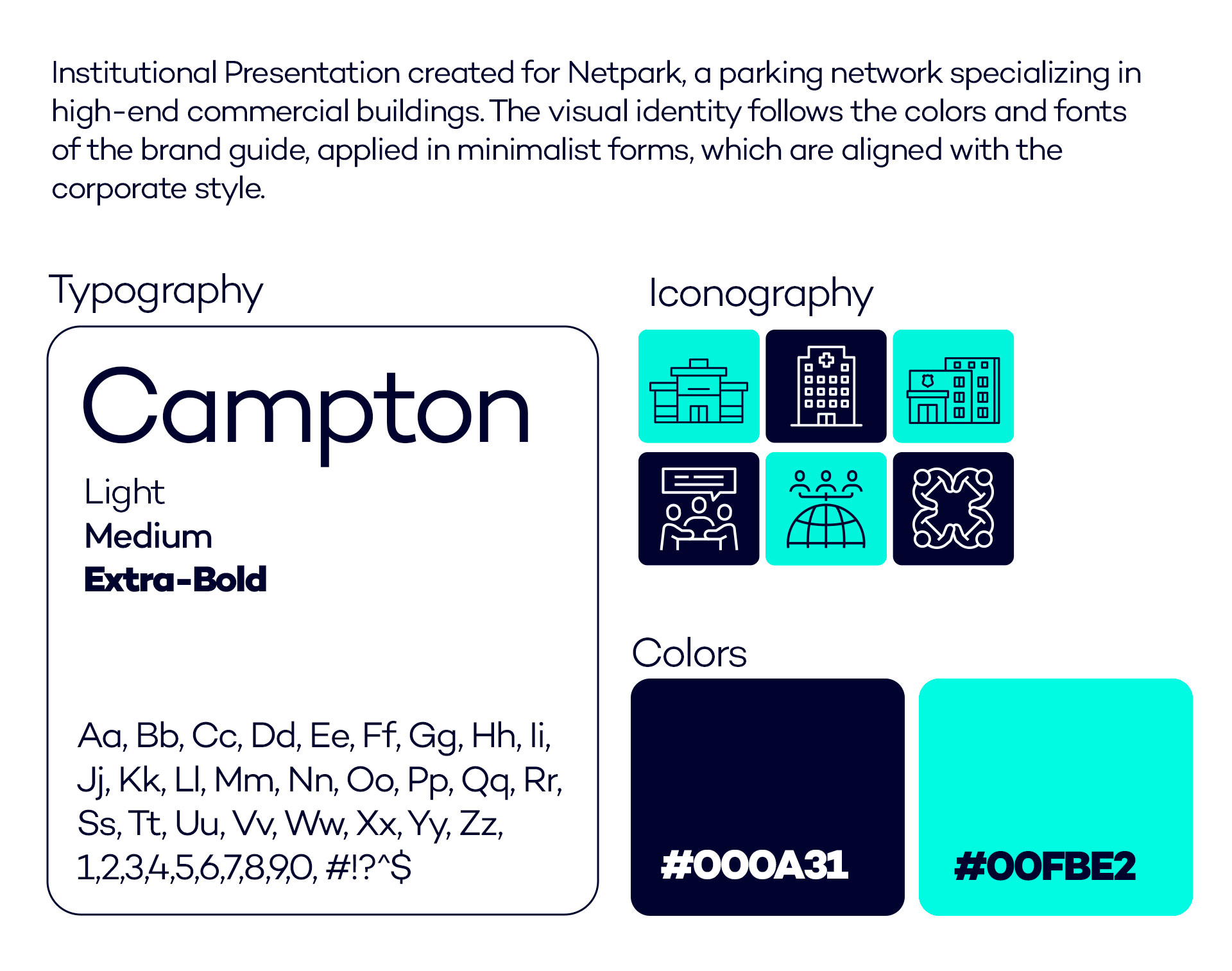 Netpark - Commercial Presentation, visual identity